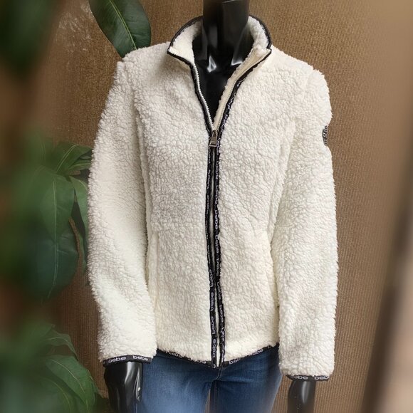 Bebe Sport Faux Shearling Jacket Sz S - Picture 2 of 14